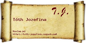 Tóth Jozefina névjegykártya